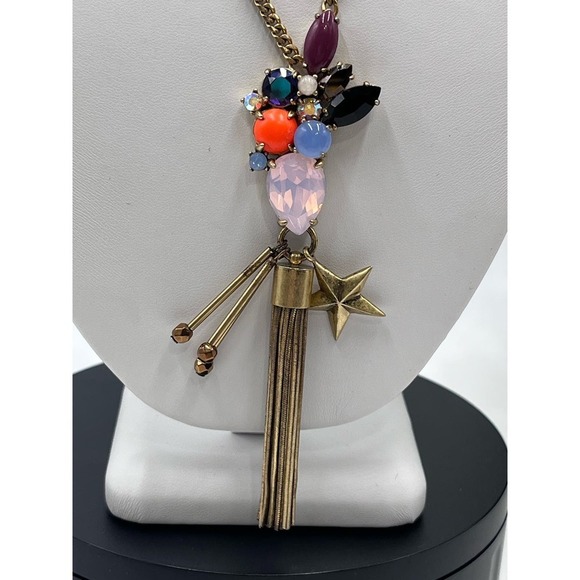 J.‎ Crew Iridescent Pink Rhinestone
Star Tassel Charm Pendant
Necklace - Picture 7 of 16